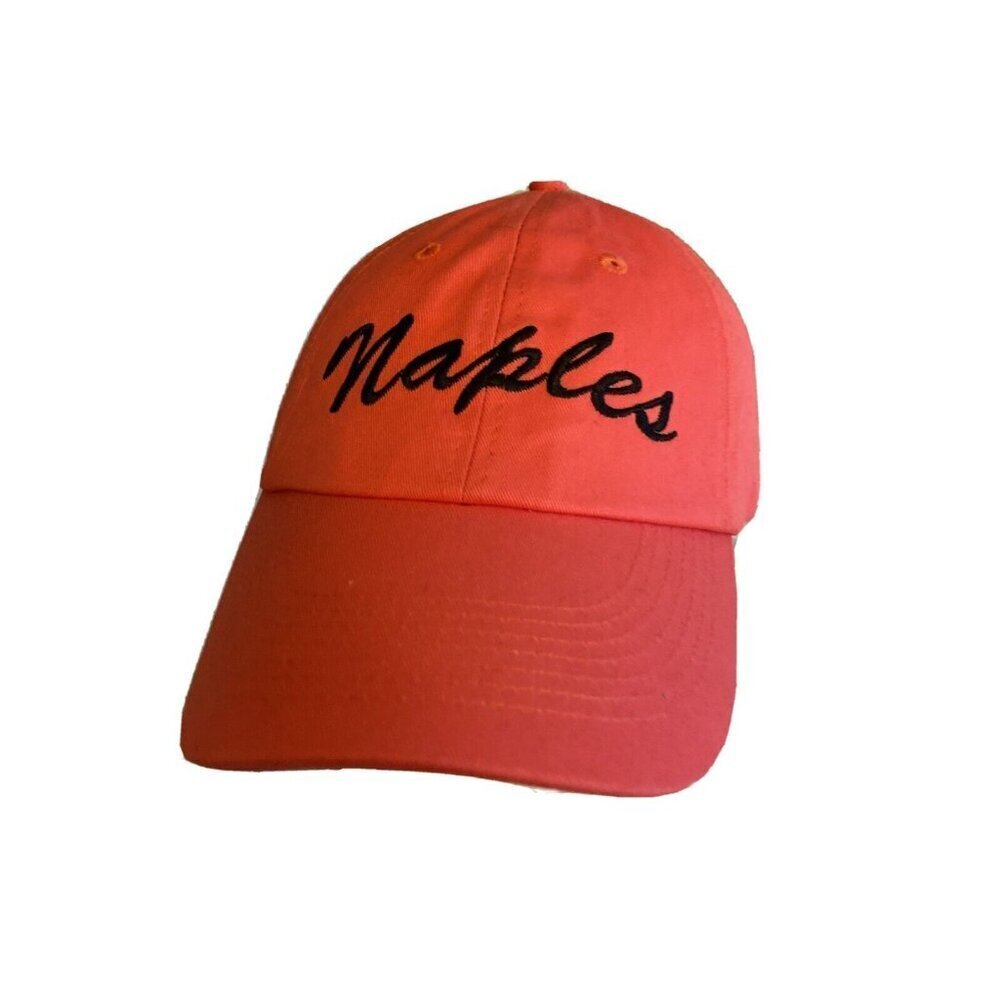 BJR Classic Headwear Hat Coral Naples Florida Embroidered Cotton Twill Dad Cap